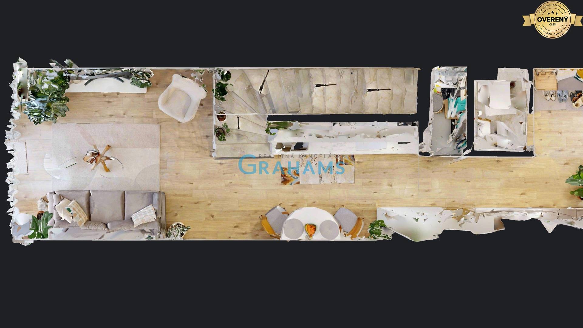 2D Pôdorys spodné podlažie