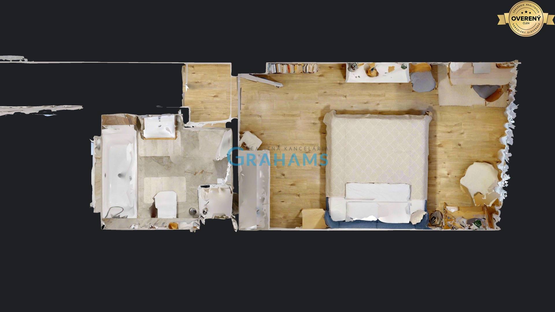 2D Pôdorys vrchné podlažie