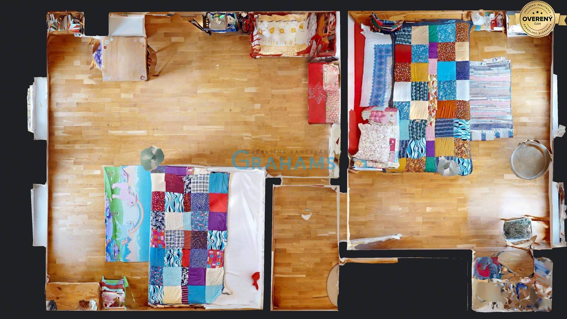 2D Pôdorys vrchné podlažie