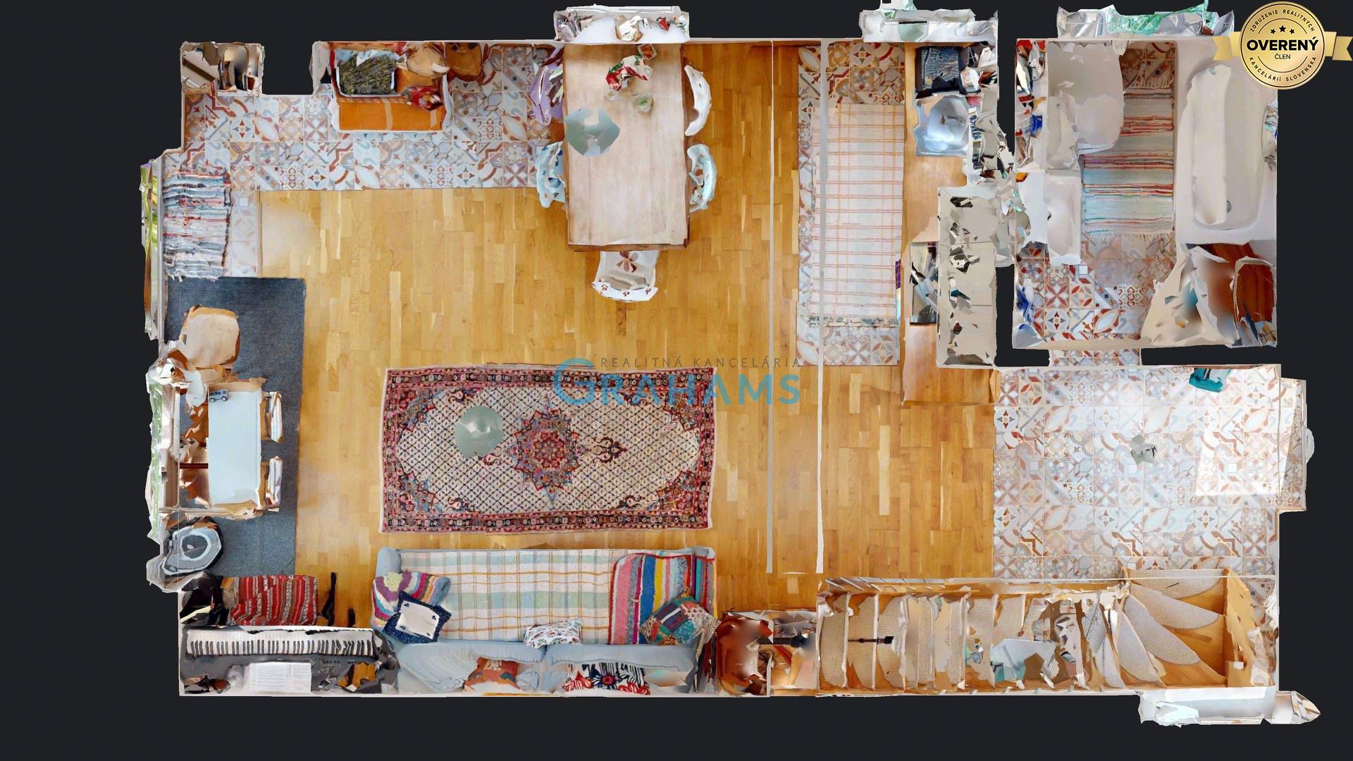 2D Pôdorys spodné podlažie