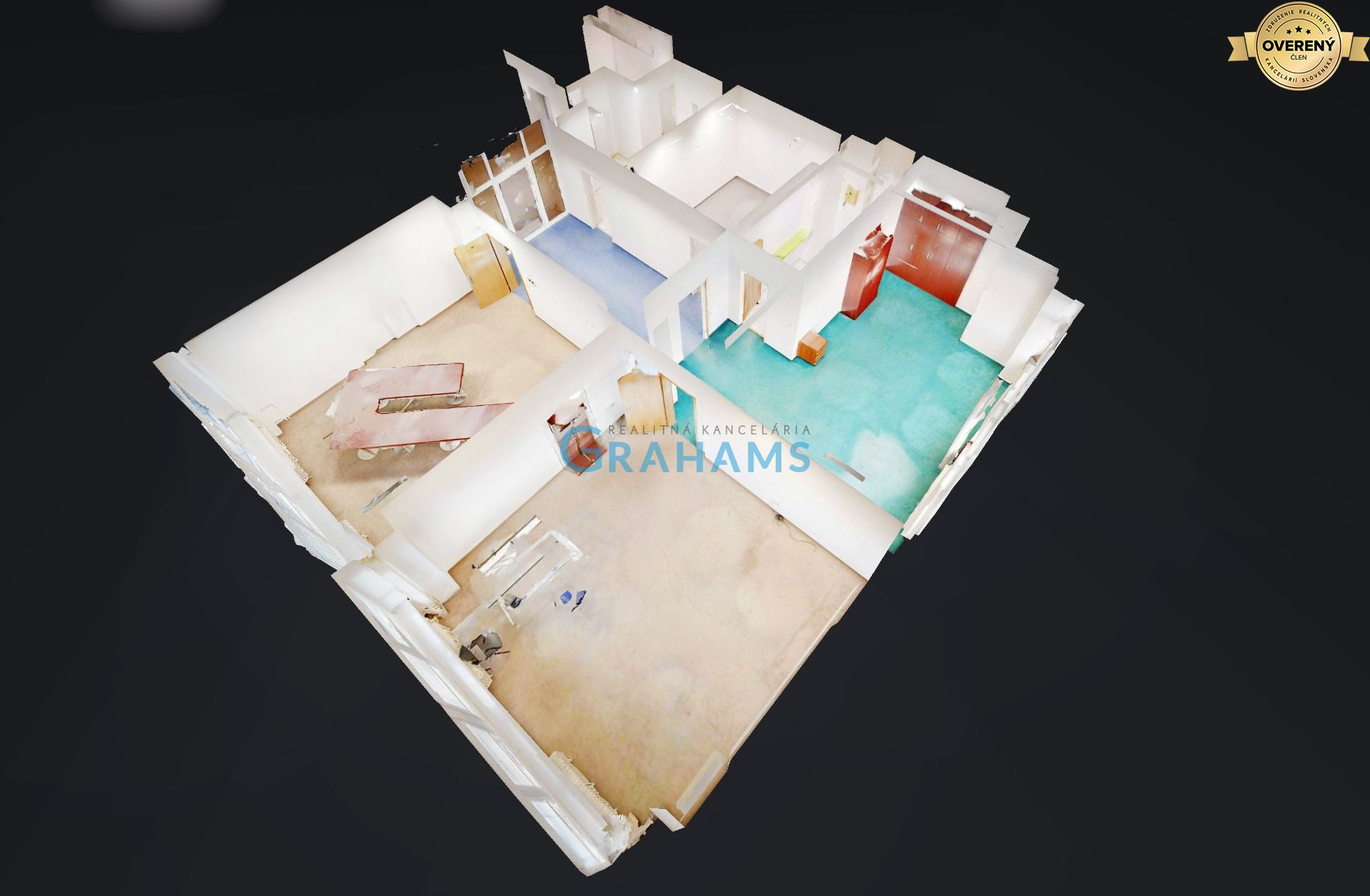 3D pôdorys kanc 159 m2